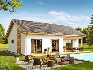 Fertighaus Bungalow Compact Small von Vario-Haus - Deutschland Schlüsselfertig ab 314280€, Bungalow Außenansicht 2