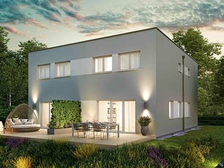 Fertighaus Duplex D110 von Vario-Haus - Österreich Schlüsselfertig ab 299340€, Cubushaus Außenansicht 3