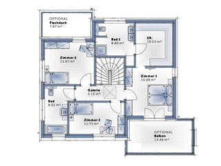Fertighaus New Design Esprit LARGE von Vario-Haus - Österreich Schlüsselfertig ab 438510€, Stadtvilla Grundriss 2