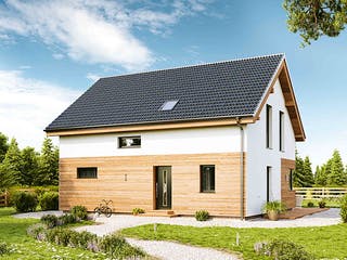 Fertighaus Family Classic von Vario-Haus - Deutschland Schlüsselfertig ab 389440€, Satteldach-Klassiker Außenansicht 1