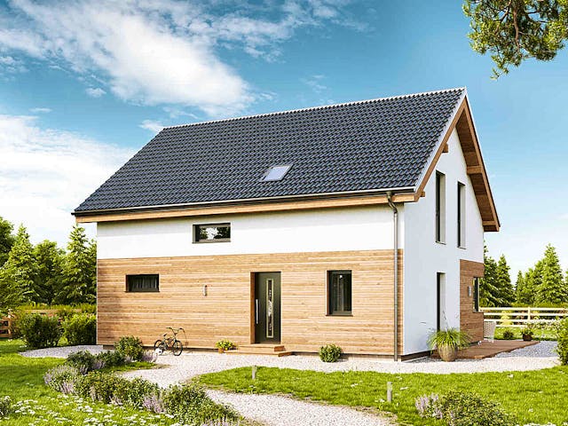 Fertighaus Family Classic von Vario-Haus - Deutschland Schlüsselfertig ab 389440€, Satteldach-Klassiker Außenansicht 1 Fertighaus Family Classic von Vario-Haus - Deutschland Schlüsselfertig ab 389440€, Satteldach-Klassiker Außenansicht 1