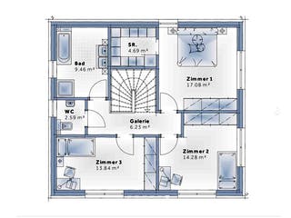 Fertighaus Family Edition von Vario-Haus - Österreich Schlüsselfertig ab 351800€, Cubushaus Grundriss 2
