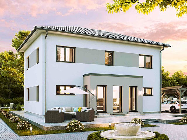 Fertighaus Family Life von Vario-Haus - Österreich Schlüsselfertig ab 345680€, Stadtvilla Außenansicht 3