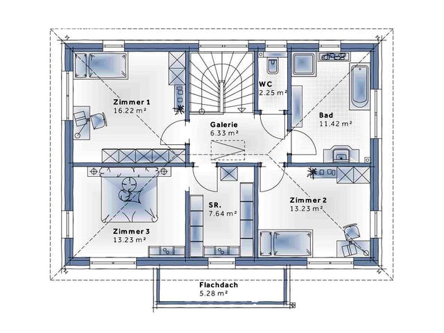 Fertighaus Family Life von Vario-Haus - Österreich Schlüsselfertig ab 345680€, Stadtvilla Grundriss 2