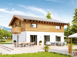 Fertighaus New Design Novum von Vario-Haus - Deutschland Schlüsselfertig ab 451170€, Satteldach-Klassiker Außenansicht 1