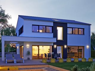 Fertighaus Vitalis 135 von Büdenbender Hausbau, Satteldach-Klassiker Außenansicht 1