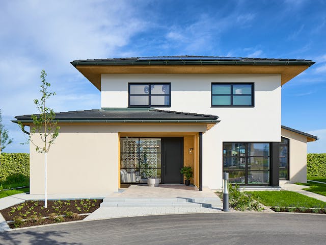 Fertighaus Ausstellungshaus Kappel-Grafenhausen von WeberHaus Schlüsselfertig ab 670000€, Stadtvilla Außenansicht 1 Fertighaus Ausstellungshaus Kappel-Grafenhausen von WeberHaus Schlüsselfertig ab 670000€, Stadtvilla Außenansicht 1