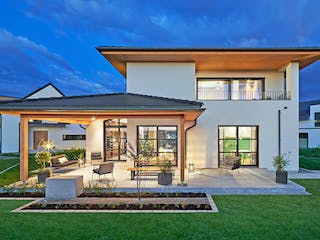 Fertighaus Ausstellungshaus Kappel-Grafenhausen von WeberHaus Schlüsselfertig ab 670000€, Stadtvilla Außenansicht 5