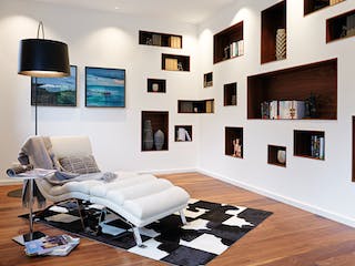 Fertighaus Ausstellungshaus Rheinau-Linx Jubiläumshaus von WeberHaus Schlüsselfertig ab 695000€, Pultdachhaus Innenansicht 5