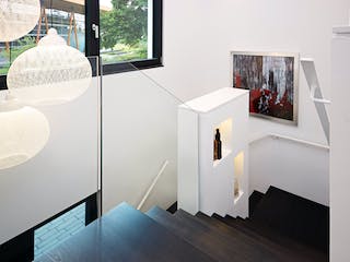 Fertighaus Ausstellungshaus Rheinau-Linx Jubiläumshaus von WeberHaus Schlüsselfertig ab 695000€, Pultdachhaus Innenansicht 6