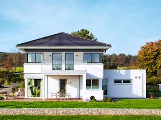 Fertighaus Ausstellungshaus Wenden CityLife 700 von WeberHaus Schlüsselfertig ab 457000€, Stadtvilla Außenansicht 1