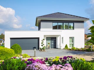 Fertighaus Ausstellungshaus Wenden CityLife 700 von WeberHaus Schlüsselfertig ab 457000€, Stadtvilla Außenansicht 2