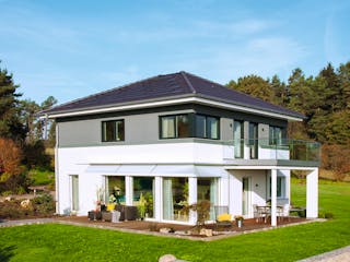 Fertighaus Ausstellungshaus Wenden CityLife 700 von WeberHaus Schlüsselfertig ab 457000€, Stadtvilla Außenansicht 3