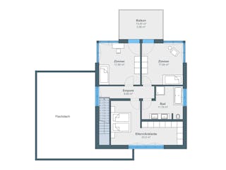 Fertighaus Ausstellungshaus Wenden CityLife 700 von WeberHaus Schlüsselfertig ab 457000€, Stadtvilla Grundriss 2