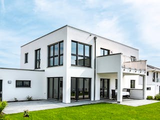 Fertighaus Kundenhaus Balance 400 von WeberHaus Schlüsselfertig ab 653150€, Cubushaus Außenansicht 2