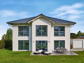 Fertighaus Kundenhaus Karg von WeberHaus Schlüsselfertig ab 525000€, Stadtvilla Außenansicht 3