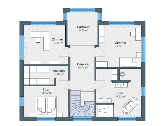 Fertighaus Kundenhaus Karg von WeberHaus Schlüsselfertig ab 525000€, Stadtvilla Grundriss 2
