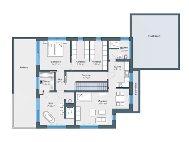 Fertighaus Kundenhaus Redies von WeberHaus Schlüsselfertig ab 645000€, Cubushaus Grundriss 2