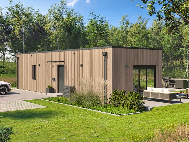 Fertighaus Option Bungalow von WeberHaus Schlüsselfertig ab 189000€, Bungalow Außenansicht 2