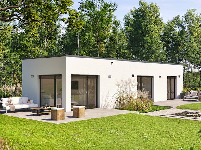 Fertighaus Option Bungalow von WeberHaus Schlüsselfertig ab 189000€, Bungalow Außenansicht 3