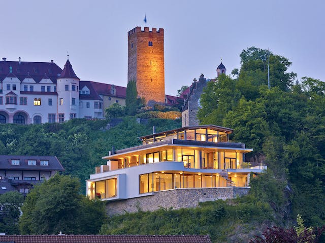 Fertighaus Weitblick von Bau-Fritz Schlüsselfertig ab 990000€, Stadtvilla Außenansicht 10