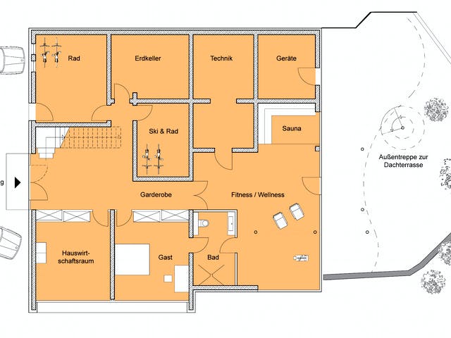 Fertighaus Weitblick von Bau-Fritz Schlüsselfertig ab 990000€, Stadtvilla Grundriss 3