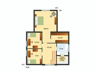 Fertighaus Westerland - Winkelhaus im Landhausstil von Danhaus Deutschland Schlüsselfertig ab 474901€, Grundriss 2