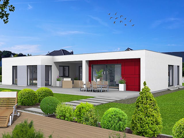 Fertighaus EDITION B 145.2 von WOLF-HAUS Schlüsselfertig ab 415775€, Bungalow Außenansicht 1 Fertighaus EDITION B 145.2 von WOLF-HAUS Schlüsselfertig ab 415775€, Bungalow Außenansicht 1