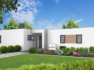 Fertighaus EDITION B 98 von WOLF-HAUS Schlüsselfertig ab 358720€, Bungalow Außenansicht 2