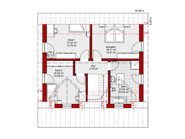 Fertighaus EDITION E 148 von Wolf-Haus Schlüsselfertig ab 397338€, Satteldach-Klassiker Grundriss 2