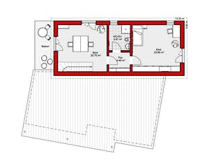 Fertighaus EDITION E 179 von WOLF-HAUS Schlüsselfertig ab 500111€, Pultdachhaus Grundriss 2