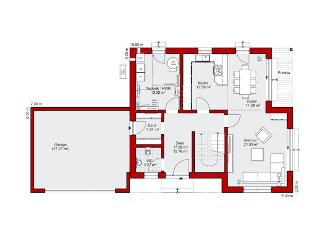 Fertighaus EDITION S 150 von Wolf-Haus Schlüsselfertig ab 465336€, Stadtvilla Grundriss 1