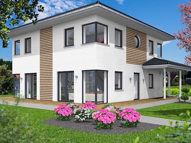 Fertighaus EDITION S 156 von Wolf-Haus Schlüsselfertig ab 463574€, Stadtvilla Außenansicht 1