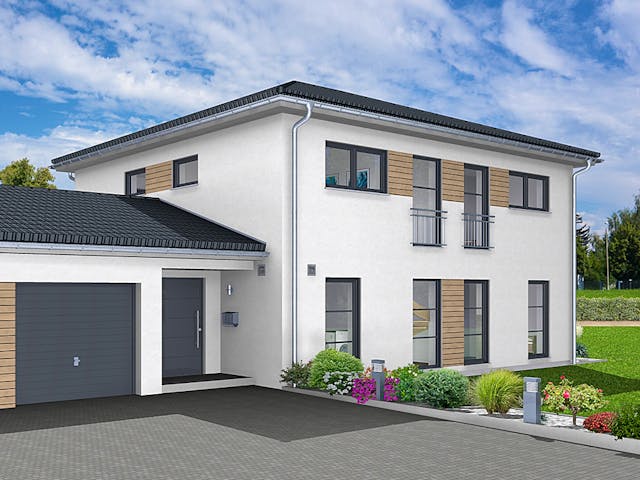 Fertighaus EDITION S 174 von WOLF-HAUS Schlüsselfertig ab 458801€, Stadtvilla Außenansicht 1