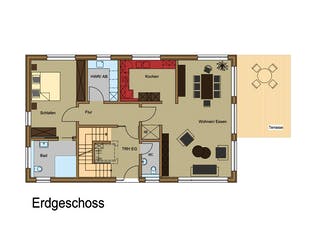 Fertighaus Haus Kersting von Wiese und Heckmann, Satteldach-Klassiker Grundriss 1