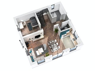 Massivhaus Einfamilienhaus BHS 122 von Ytong Bausatzhaus, Cubushaus Grundriss 3