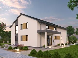 Massivhaus Zweifamilienhaus ZFH 244 von Ytong Bausatzhaus, Satteldach-Klassiker Außenansicht 1