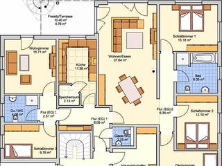 Fertighaus Eris von Fingerhut Haus Schlüsselfertig ab 798717€, Stadtvilla Grundriss 1